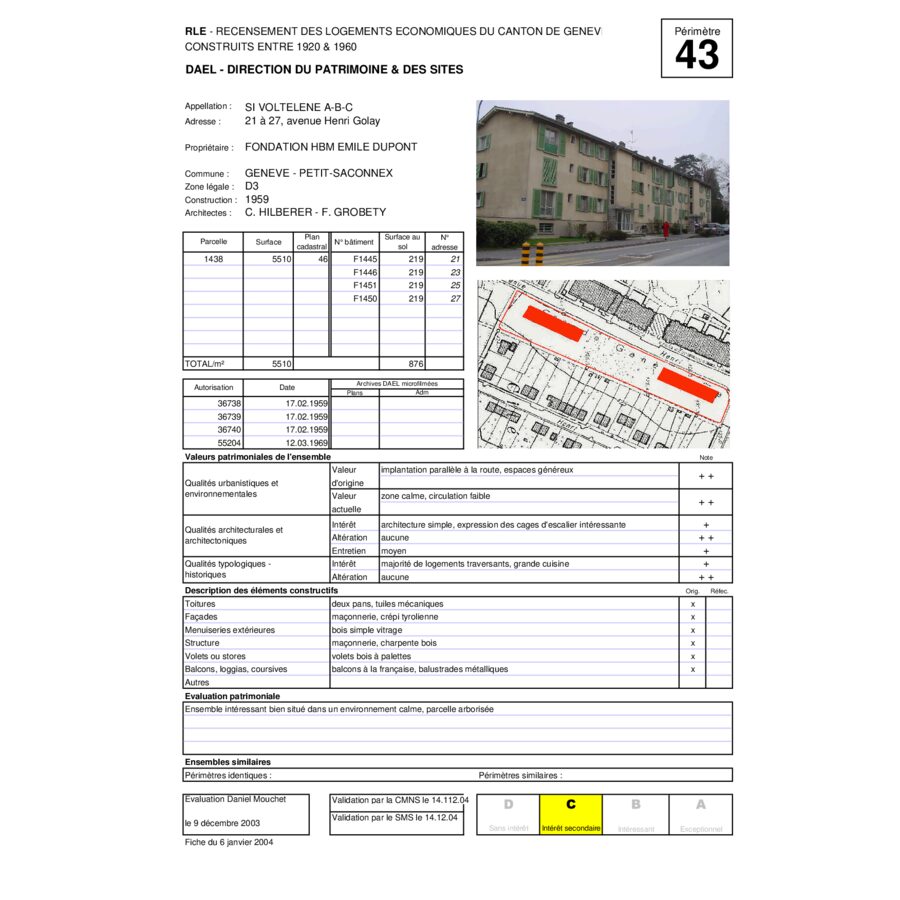 Avenue Henri-GOLAY 21-27