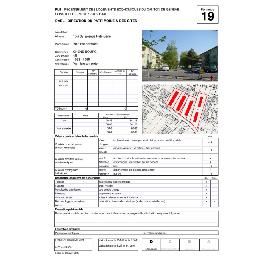 Avenue PETIT-SENN 15-39