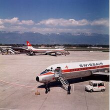 Swissair Planes at Airport